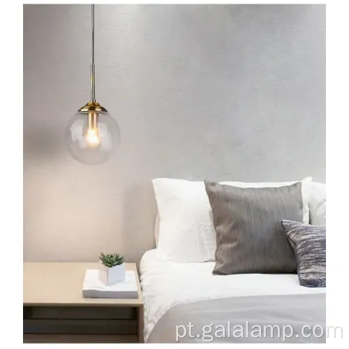 Lâmpada pendente de teto de bolha de vidro clássico